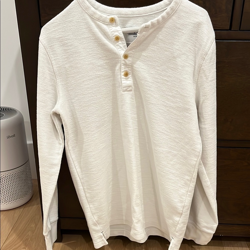 Goodfellow White Waffle Shirt